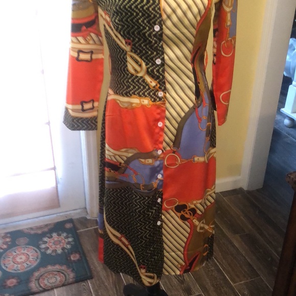 Women multicolor shirt dress size medium - Picture 2 of 5